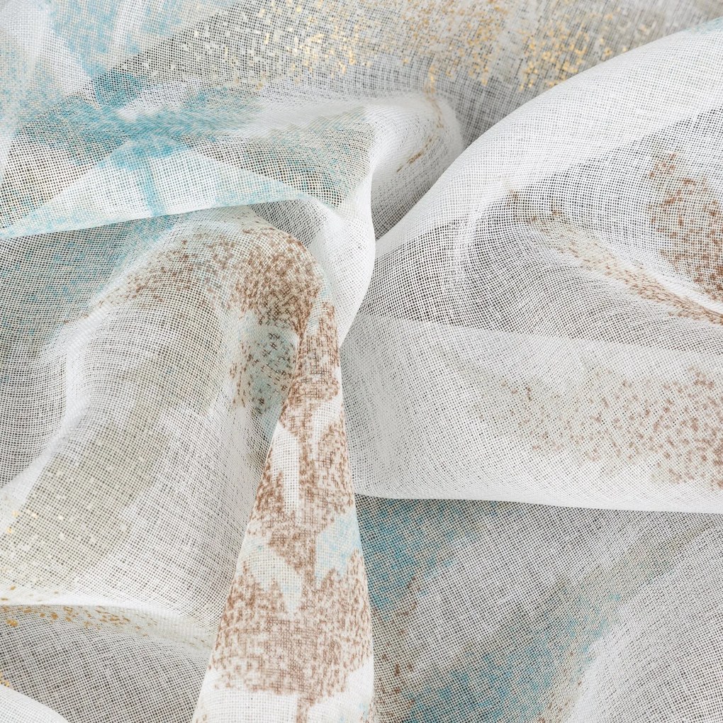 ZÁVES NA KRÚŽKOCH RUTI 140X250 CM LISTY