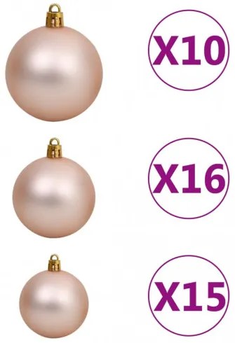 vidaXL Vianočná girlanda s LED a súpravou gulí zelená 20 m PVC-