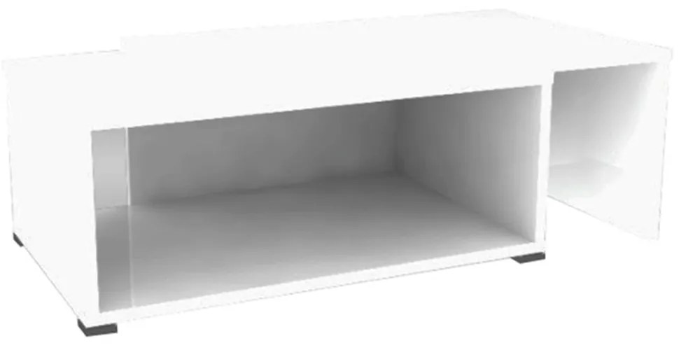 Konferenčný rozkladací stolík, biela, DRON Farba: Biela