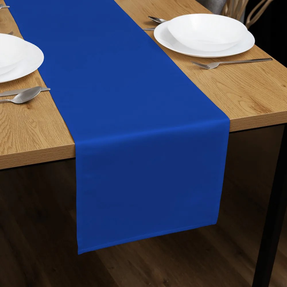 Biante Saténový behúň na stôl polyesterový Satén LUX-053 Kráľovská modrá 35x180 cm