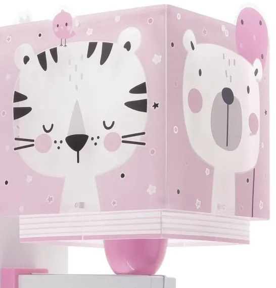 Dalber 63119S - Detské nástenné svietidlo JUNGLE 1xE27/15W/230V ružová