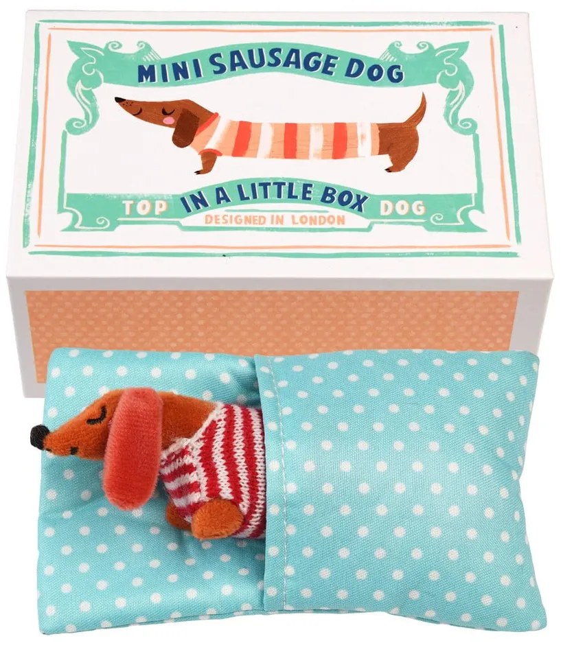 Plyšová hračka Mini Sausage Dog in a Little Box – Rex London