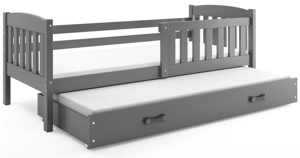 Posteľ s prístelkou KUBO 2 190x90 grafit