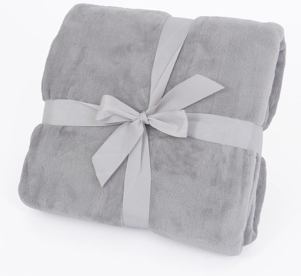 Detská deka do postieľky mikroplyš Exclusive 80 × 100 cm – Laura svetlo sivá