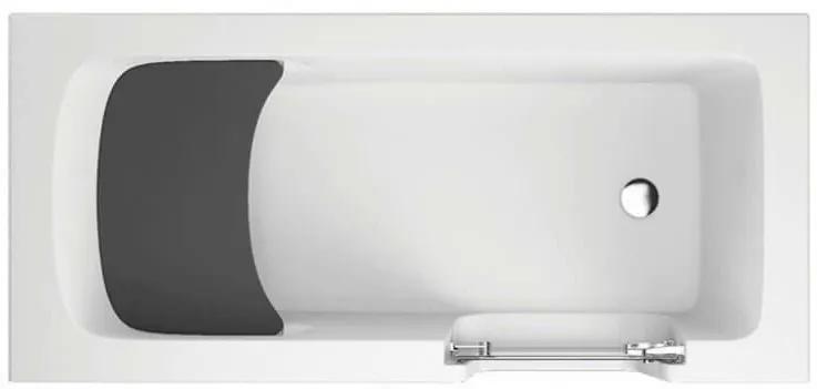 D‘Eluxe - VANE - Bezbariérová vaňa s dvierkami SENIOR AVOB1675 160x75cm Čierna - dvierka v pravo Bezbarérová vaňa s dvierkami čierna Vaňa + Predný Panel