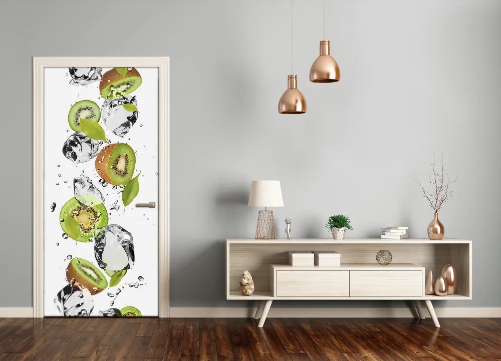 Fototapeta na dvere samolepiace kiwi a voda 95x205 cm