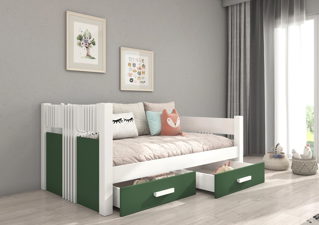 Detská posteľ 200x90 cm s matracom. Vlastná spoľahlivá doprava až k Vám domov. 1055742