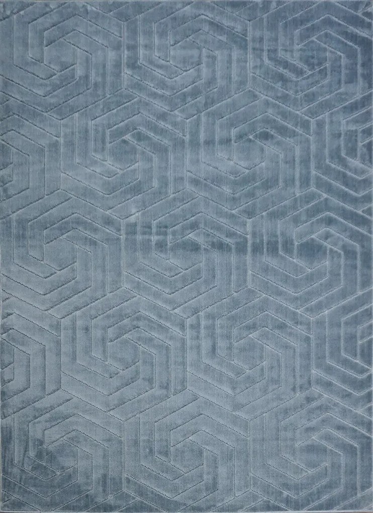 Koberec Zen Garden 2401 BLUE – modrý obdĺžnikový so vzorom Rozmer: 60x100 cm