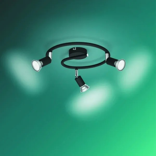 Philips - Bodové svietidlo LIMBALI 3xGU10/50W/230V čierna