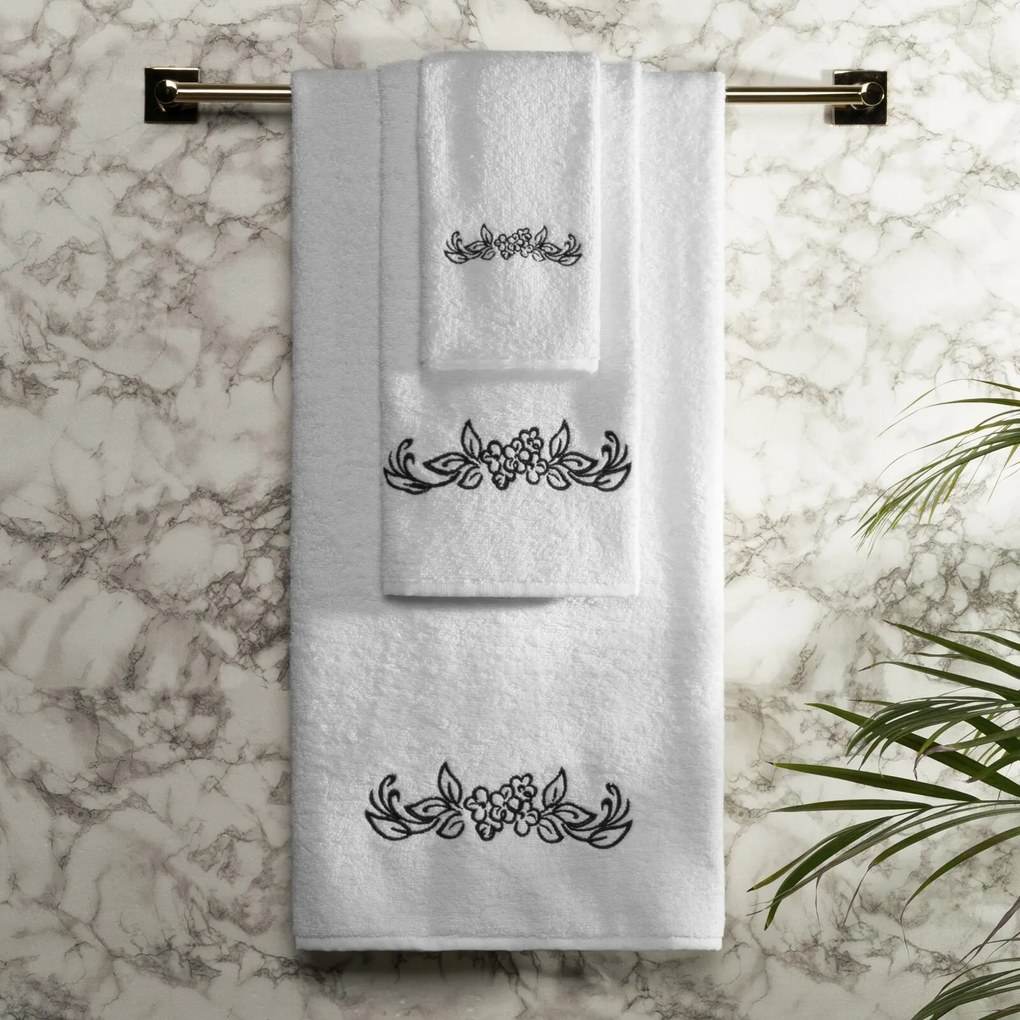 BAVLNENÝ UTERÁK SADA 30X50 CM, 50X90 CM, 70X140 CM BIELA