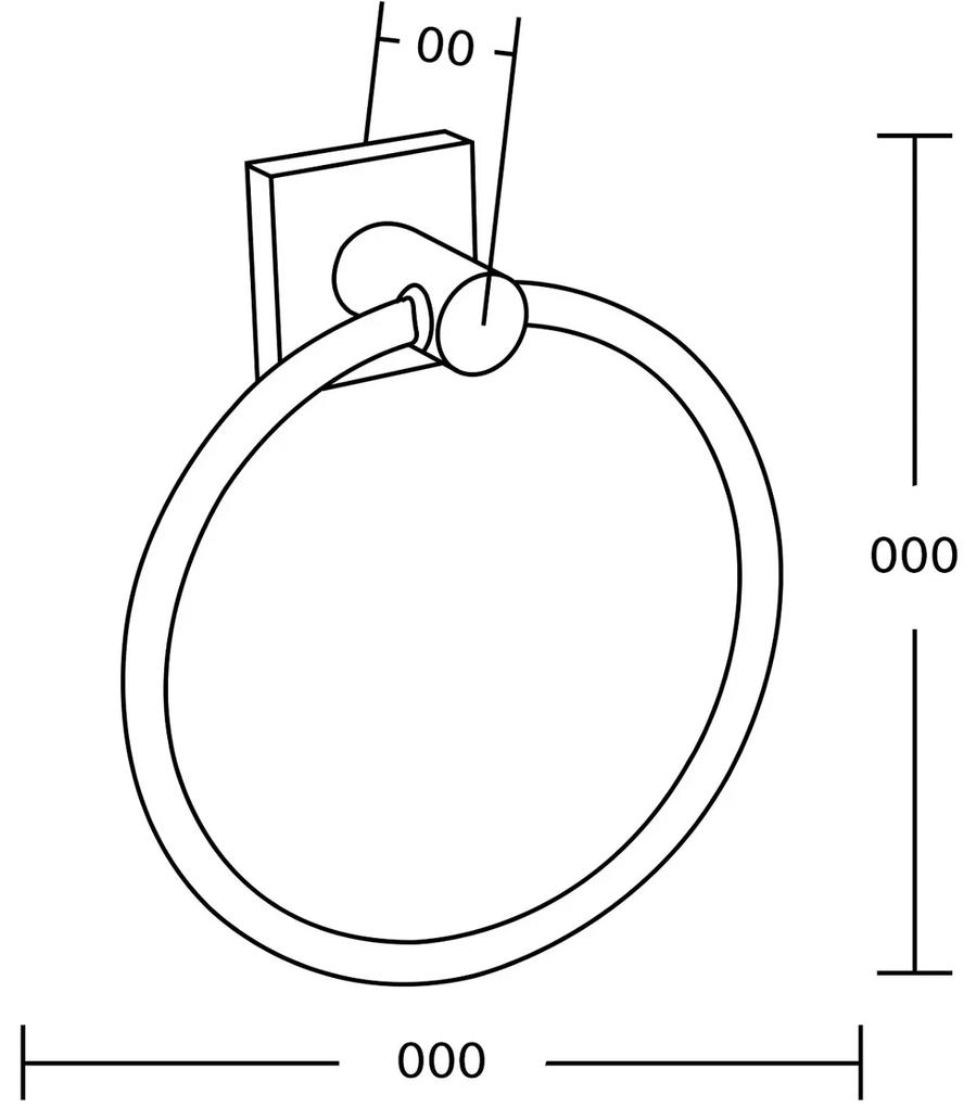 Mexen príslušenstvo, RUFO držiak na uteráky Ring, zlatá, 7050932-50
