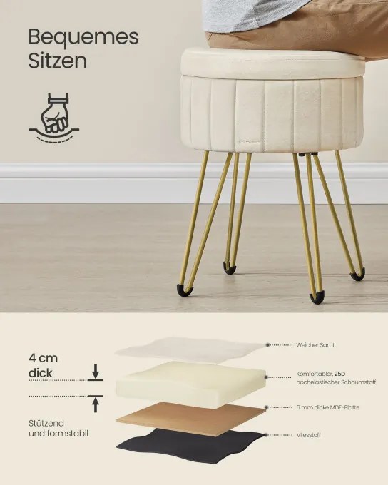 Taburetka s úložným priestorom LOM003W01