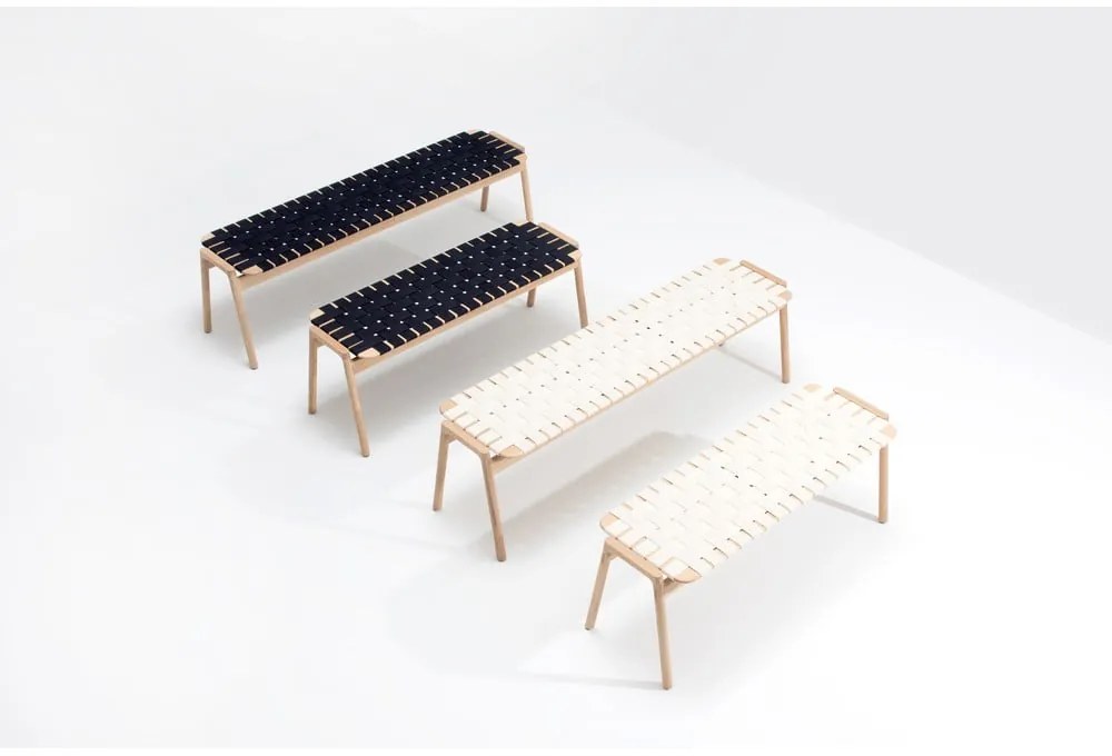 Čierna/v prírodnej farbe lavica Klupa - Gazzda