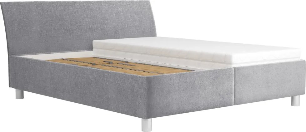 Posteľ Bali 180x200 cm, holubia sivá látka