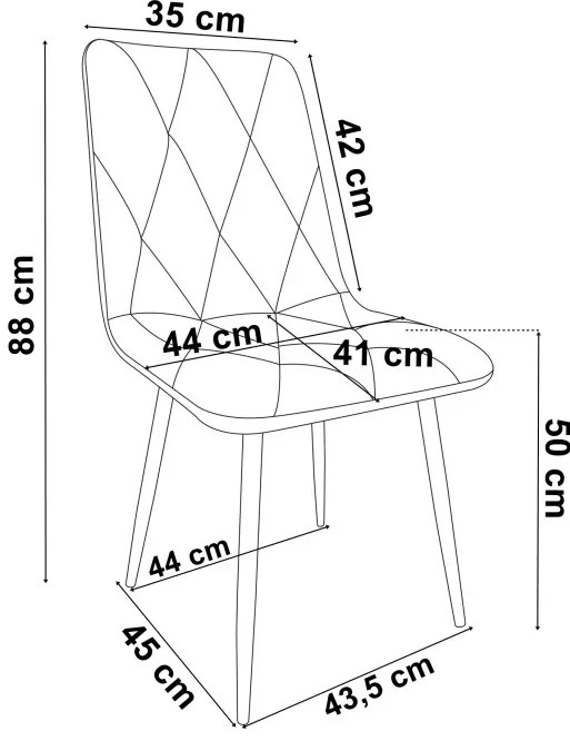 Jedálenská stolička MADISON zamatová, béžová