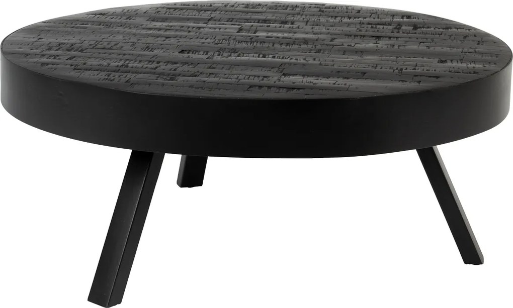 WL-Living Suri okrúhly stôl do obývačky - Čierna, 74 cm