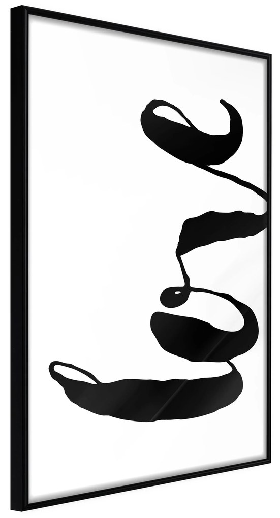 Artgeist Plagát - Black Love [Poster] Veľkosť: 20x30, Verzia: Čierny rám s passe-partout