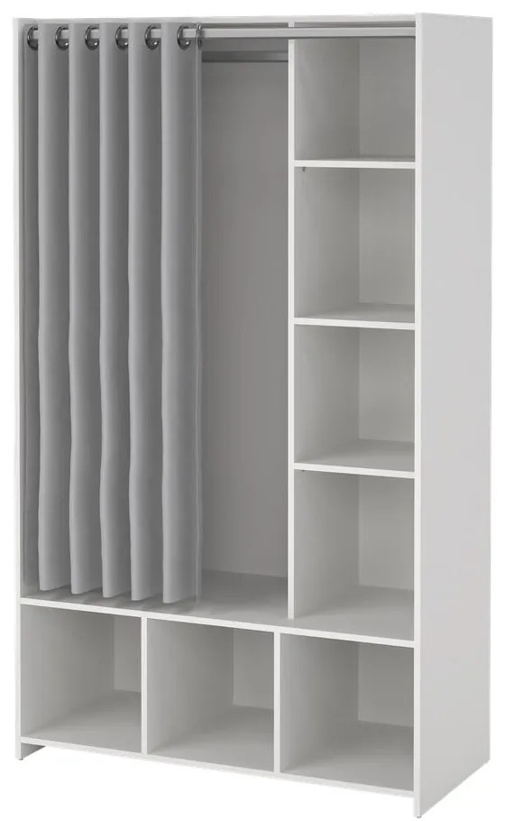 Bielo-sivá šatníková skriňa 105x180 cm Kit – Tvilum