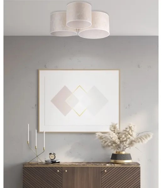 Duolla - Stropné svietidlo ROLLER TRIO 3xE27/60W/230V biela/zlatá