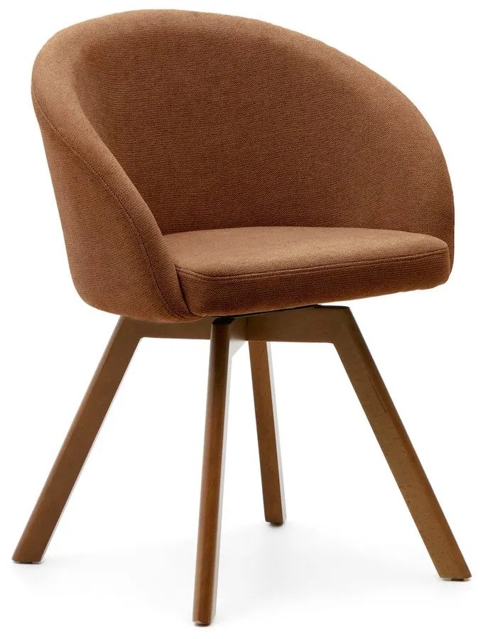 Hnedé čalúnené jedálenské kreslo Marvin – Kave Home