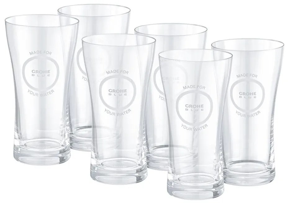 GROHE 40437000 - SADA 6x pohárov BLUE 250 ml krištáľ/číre
