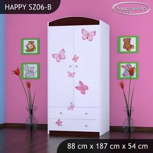 Detská skriňa VÍLA A MOTÝLIKOVIA- TYP 6B