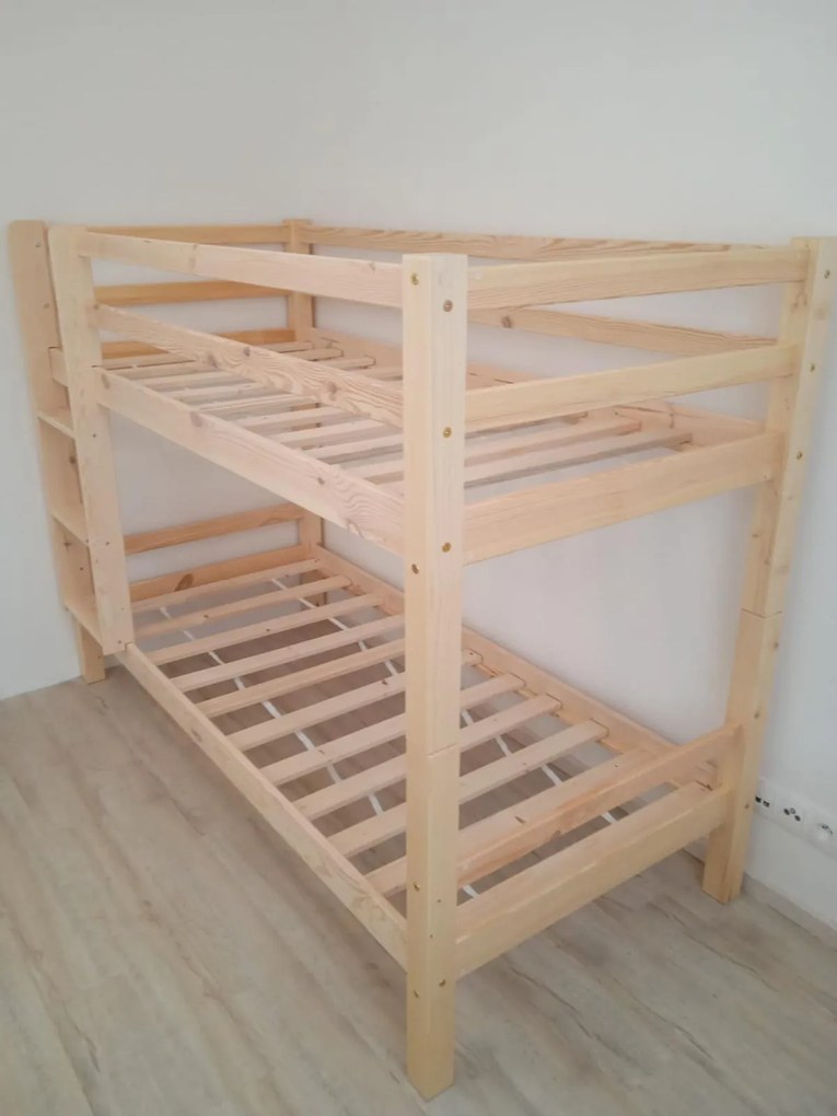 Detská poschodová posteľ BARČA 180x80 cm - prírodná