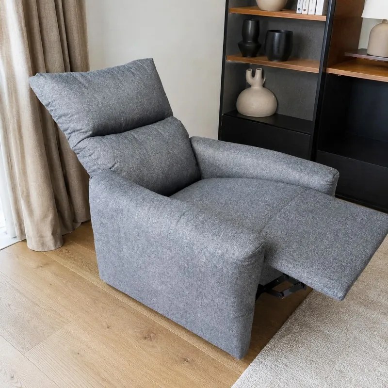 Vintino Relaxačné kreslo MESA s podnožkou-svetlosivá
