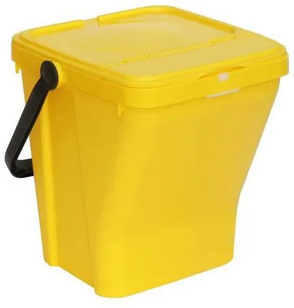 Odpadkový kôš Rolland na triedený odpad, objem 35 l, žltý