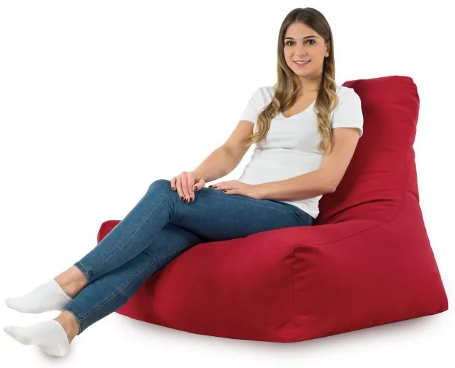 Kreslo Bali plyš červené