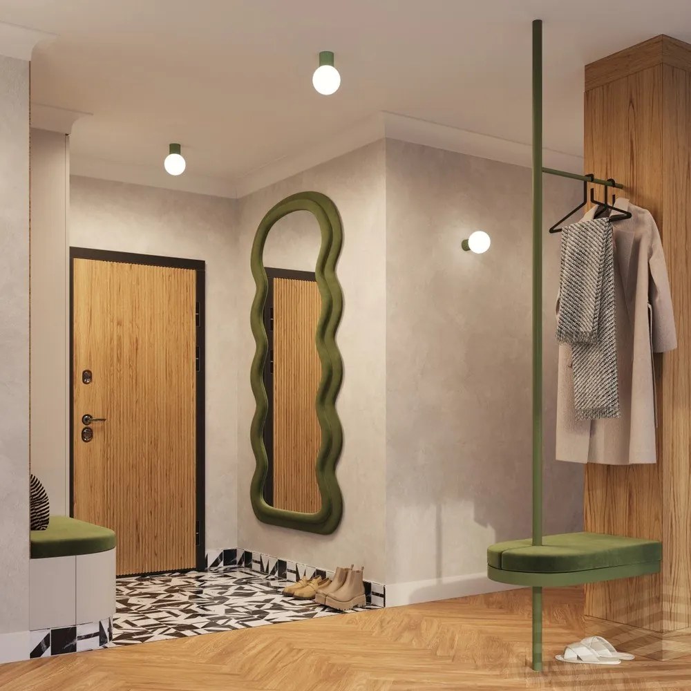 Zelené stropné svietidlo so skleneným tienidlom ø 12 cm Orbital – Sollux