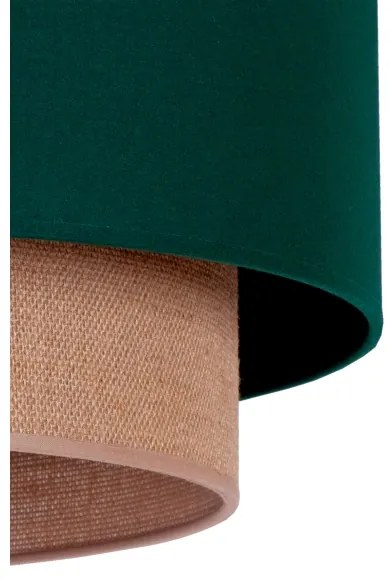 Duolla - Luster na lanku BOHO 1xE27/15W/230V pr. 45 cm zelená/hnedá