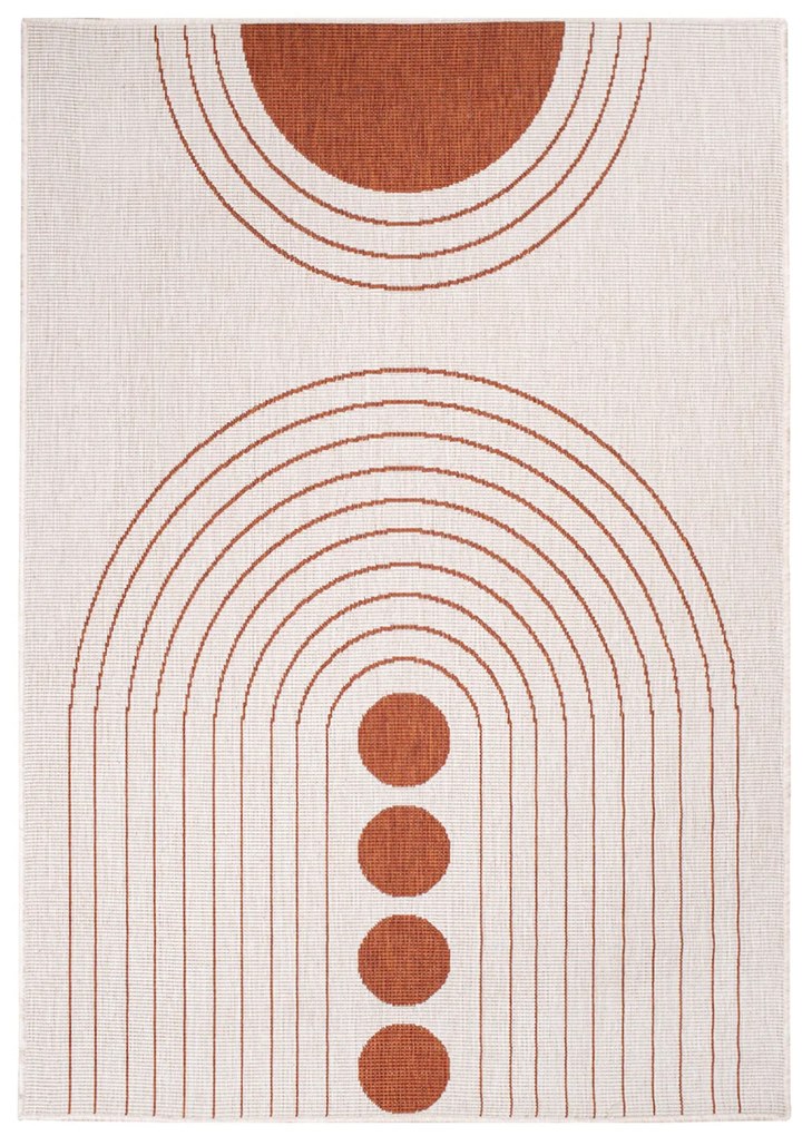 Dekorstudio Obojstranný koberec na terasu DuoRug 5739 - tehlový Rozmer koberca: 200x290cm