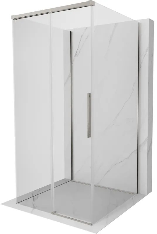 Mexen Rox-3S, 3-stenný sprchový kút 95 x 95 cm, 8mm číre sklo, oceľový profil, 8C2-095-095-97-00-3S