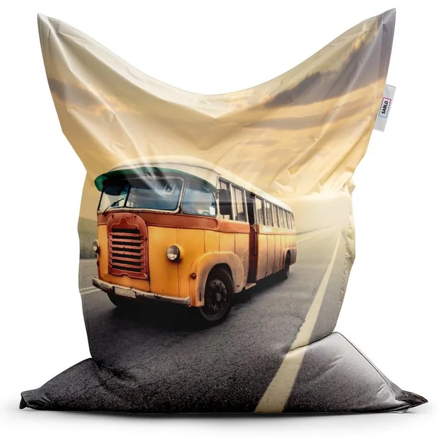 Sedací vak Classic autobus veterán - detský, farebná