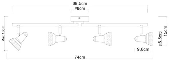 Globo 56134-4 - LED Bodové svietidlo ALASKA 4xLED/4W/230V lesklý chróm