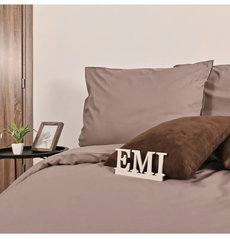 Obliečky bavlnené Latte EMI, Predĺžený set jednolôžko obsahuje 1x 140x220 + 1x 70x90