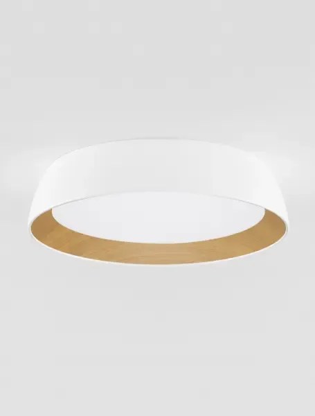 LED stmievateľné bielo-drevené moderné stropné svietidlo Sigi 45