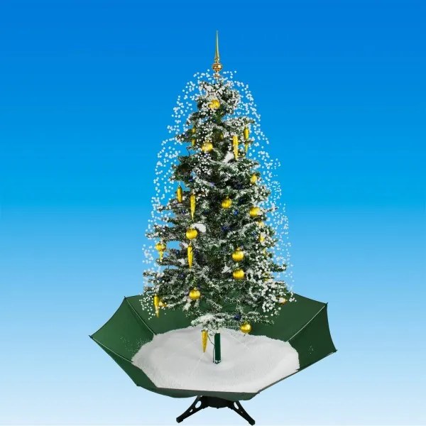 Vianočný stromček so snežením a ozdobami 175 cm DEMA