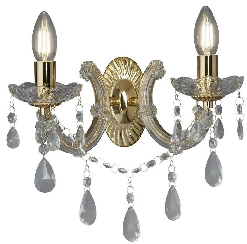 Searchlight 699-2 - Krištáľové nástenné svietidlo MARIE 2xE14/40W/230V