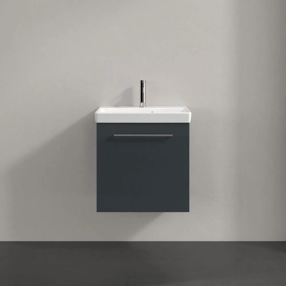 VILLEROY &amp; BOCH Avento závesná skrinka pod umývadlo Compact, 1 dvierka, pánty vpravo, 530 x 352 x 514 mm, Crystal Grey, A88801B1