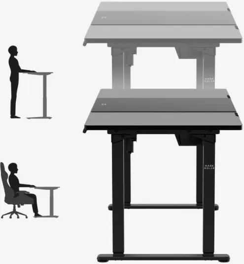 Elektrický výškovo nastaviteľný stôl Mark Adler Leader 9.3 čierny