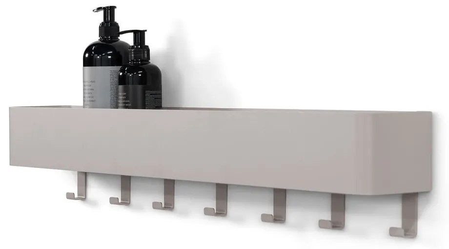 Svetlosivá nástenná oceľová kúpeľňová polička Multi – Spinder Design