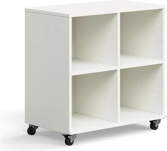 Študentská skrinka CASPER, 4 priehradky, biela