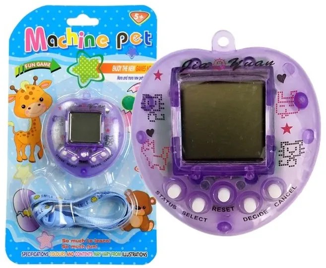 LEAN TOYS : ELEKTRONICKÁ HRA TAMAGOTCHI - FIALOVÁ