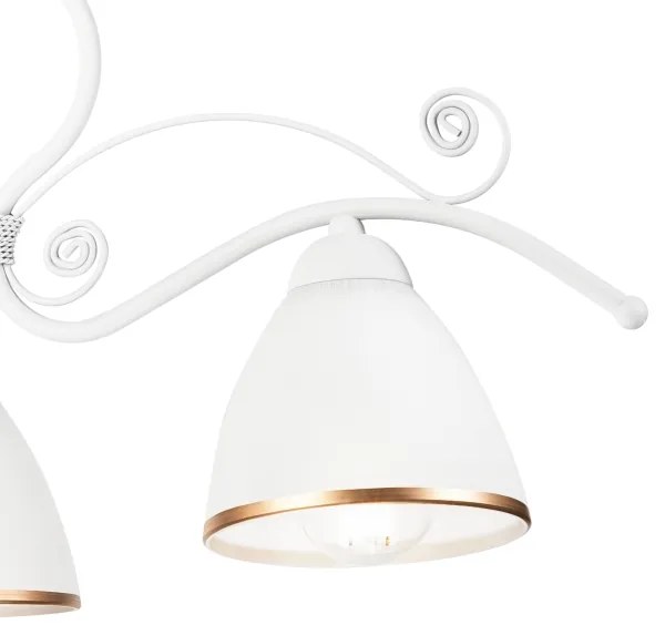 Luster na reťazi RETRO II 3xE27/60W/230V biela
