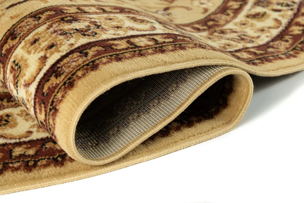 TA Koberec F740A SVETLÁ BÉŽOVÁ ATLAS PP HNEDÁ OV Rozmer: 80x150 cm