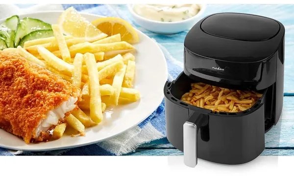Nedis KAAF170BK - Teplovzdušná fritéza 7,2 l 1800W/230V/240 min