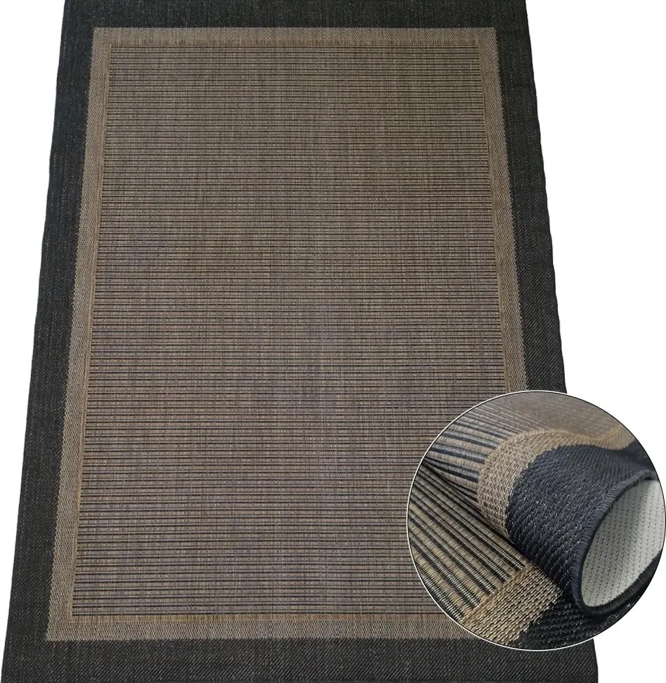 BE Koberec Eqos 0001 BROWN – hnedý obdĺžnikový Rozmer: 50x80 cm