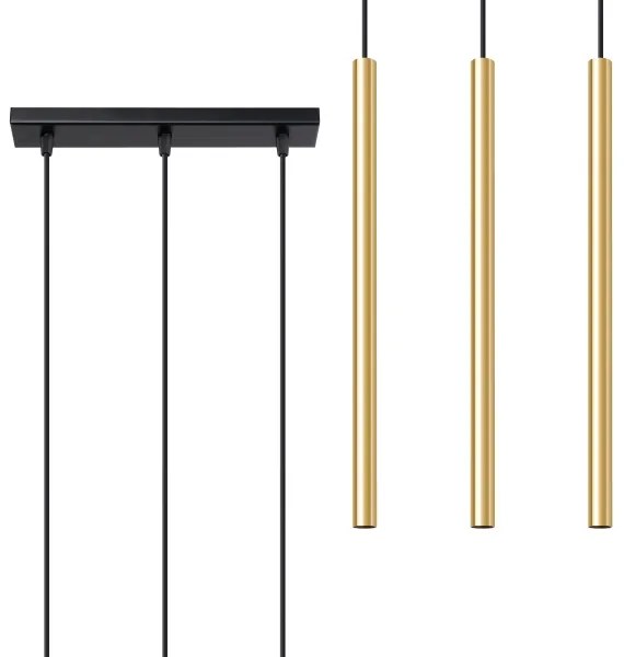 Sollux SL.1196 - Luster na lanku PASTELO 3xG9/8W/230V zlatá